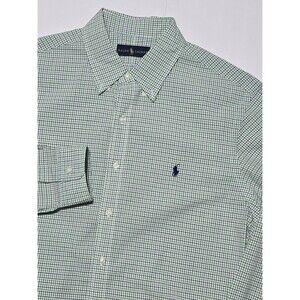 Ralph Lauren Men's 17 Button Down Long Sleeve Shirt Gingham Check Pattern L/XL